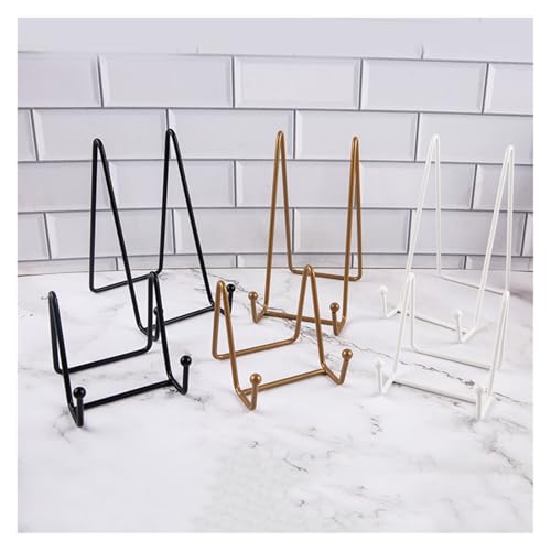 Malen Halter 1pc Platte Display-ständer Bild Staffelei Metall Platte Steht Halter Display Bilder Rahmen Foto Dekorative Platte Gericht Tabletop kunst(5) von OPIGJUFD