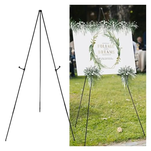 Malen Halter Einfache Aufbewahrung, Staffelei, Ständer, Aufbewahrungstasche, Hochzeitskarten-Ausstellungsstand, zusammenklappbar, verschleißfest, Kunststaffelei for den Schulgebrauch(Black) von OPIGJUFD