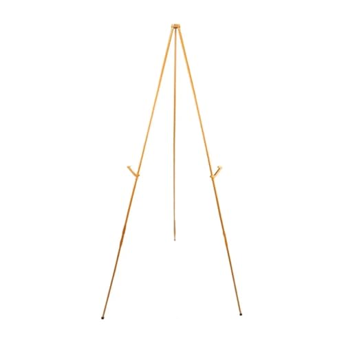 Malen Halter Einfache Aufbewahrung, Staffelei, Ständer, Aufbewahrungstasche, Hochzeitskarten-Ausstellungsstand, zusammenklappbar, verschleißfest, Kunststaffelei for den Schulgebrauch(Golden) von OPIGJUFD
