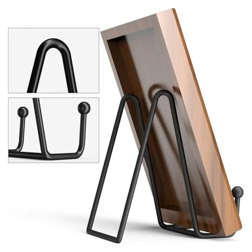 Malen Halter Möbel-Ausstellungsständer, Metallrahmen for Bilder, dekorative Teller, Bücher, Fotostaffelei, künstlerische Arbeiten, Heimbüro, Ausstellungsraum(Black S-3 inch) von OPIGJUFD