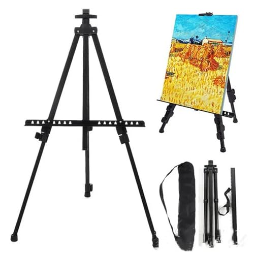 Malen Halter Tragbare, verstellbare Metall-Skizzenstaffelei, Skizze, Zeichnung for Künstler, Kunstbedarf, Ständer, faltbares Reise-Staffelei-Regal mit Tasche im Freien Malen Halter Tragbare, verstellbare Metall-Skizzenstaffelei, Skizze, Zeichnung for Künstler, Kunstbedarf, Ständer, faltbares Reise-Staffelei-Regal mit Tasche im Freien von OPIGJUFD