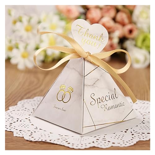 Süßigkeitenbox Zur Hochzeit Dreieckige Pyramiden-Marmor-Süßigkeitenschachtel, Hochzeitsgeschenke und Geschenkschachteln, Schokoladenschachtel for Gäste, Werbegeschenke, Partyzubehör(100PCS_7.3X7.3X9CM Süßigkeitenbox Zur Hochzeit Dreieckige Pyramiden-Marmor-Süßigkeitenschachtel, Hochzeitsgeschenke und Geschenkschachteln, Schokoladenschachtel for Gäste, Werbegeschenke, Partyzubehör(100PCS_7.3X7.3X9CM von OPIGJUFD