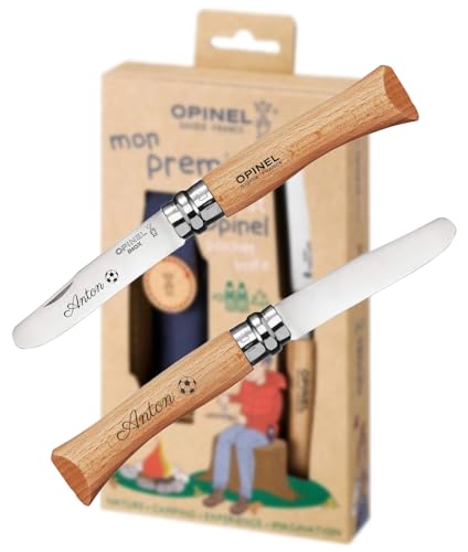 OPINEL Kindermesser Mein Erstes Messer – personalisiert mit Gravur – Sicherheitsmesser mit abgerundeter Klinge & Holzgriff OPINEL Kindermesser Mein Erstes Messer – personalisiert mit Gravur – Sicherheitsmesser mit abgerundeter Klinge & Holzgriff von OPINEL