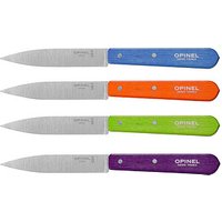 OPINEL Kochmesser silber, blau, silber, grün, silber, orange, silber, violett glatt, Klinge: 9,6 cm, 4 St. von OPINEL