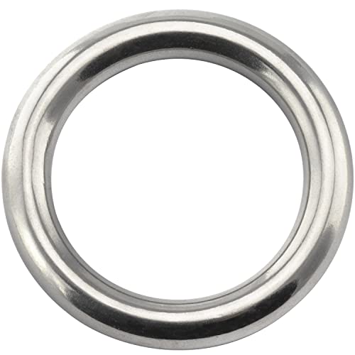 OPIOL QUALITY® Ring geschweißt und poliert 70x12 mm aus Edelstahl A4 V4A (2 Stück) Metallring O-Ring Stahlring Ösen Edelstahlringe Oring Rundringe Rostfrei Öse von OPIOL QUALITY