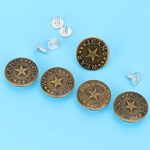 Jean Button, Eisen -Jean - Sortierter Jean - 20 Mm Vintage Jean Clasp Praktische Jean - 10 Stück Beliebt mit Thread Beliebt (20mm Bronze (Nr. 2)) (20 mm Bronze (Nr. 6)) (20mm Bronze (Nr. 13)) von OPPWONG