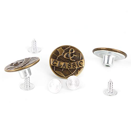 Jean Button, Eisen -Jean - Sortierter Jean - 20 Mm Vintage Jean Clasp Praktische Jean - 10 Stück Beliebt mit Thread Beliebt (20mm Bronze (Nr. 2)) (20 mm Bronze (Nr. 6)) von OPPWONG