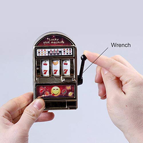 OPPWONG Mini -Spielautomaten, Spielzeugschlitzmaschinenschlitzmaschine Ornament mit Mini -Spielautomat Lucky Slot Machine Antistress Bildungsspielzeug für Spiele Geburtstagsgeschenke (GOLD) von OPPWONG