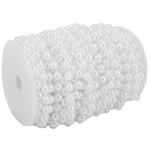 OPPWONG Perlenschnur, Dekoration Hängende Perlenketten von Perlen 20m ABS Kunstperlen Kleidungszubehör 10 -mm Perlperlenschnur für DIY -Türen Dekoration (WHITE) von OPPWONG