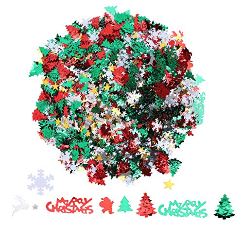 OPPWONG Snowflake -Mittelstücke für Tische, Weihnachten Glitzer Weihnachtskonfetti mit Hochleistungs -PVC für Party Festival Dekoration OPPWONG Snowflake -Mittelstücke für Tische, Weihnachten Glitzer Weihnachtskonfetti mit Hochleistungs -PVC für Party Festival Dekoration von OPPWONG