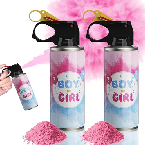 Gender Reveal KonfettiKanone Poppers, Gender Reveal Rauchbombe, 100% Biologisch Abbaubare Babyparty Sicher Pulverrauch, 100g Babyparty-Konfetti-Kanonen, Partyzubehör für Jungen Mädchen (2 Stück Rosa) Gender Reveal KonfettiKanone Poppers, Gender Reveal Rauchbombe, 100% Biologisch Abbaubare Babyparty Sicher Pulverrauch, 100g Babyparty-Konfetti-Kanonen, Partyzubehör für Jungen Mädchen (2 Stück Rosa) von OPTEALMN