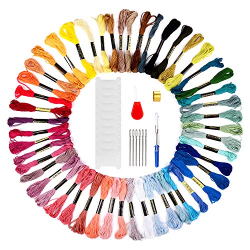 Brasilianisches Armband, Stickgarn, Stickerei-Set, 50 Farben, Stickgarn, Stickgarn, Nähgarn, für Stickerei, Kreuzstich, Stricken, brasilianische Armbänder, Nähgarn, Werkzeuge Brasilianisches Armband, Stickgarn, Stickerei-Set, 50 Farben, Stickgarn, Stickgarn, Nähgarn, für Stickerei, Kreuzstich, Stricken, brasilianische Armbänder, Nähgarn, Werkzeuge von OPTIAG