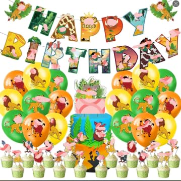 36 PCS Deko Geburtstag König der Löwen Luftballons König der Löwen Geburtstag Luftballons König der Löwen Party Deko Latex Luftballons Junge Kit für Kindergeburtstag Decorations von OPVXZAD