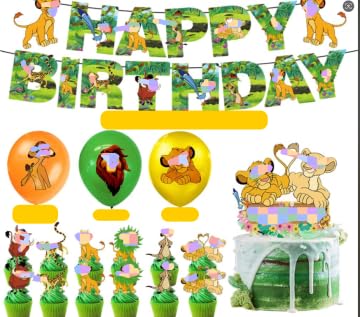 44 PCS Deko Geburtstag König der Löwen Luftballons König der Löwen Luftballons König der Löwen Party Deko Latex Luftballons Junge Geburtstag Kit für Kindergeburtstag Decorations von OPVXZAD