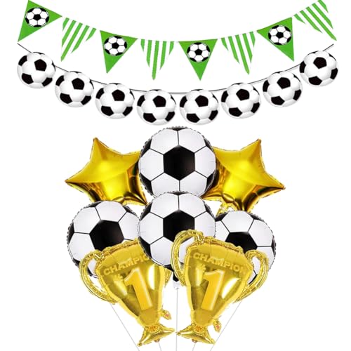 Fußball Party Deko Set mit 8 Stück Fußball Luftballons und 2 Stück Fußball Banner Girlanden Fußball Motto Dekoration Zubehör für Geburtstag Kinderparty Fanartikel Weltfußballtag Feiern Jungen Mädc Fußball Party Deko Set mit 8 Stück Fußball Luftballons und 2 Stück Fußball Banner Girlanden Fußball Motto Dekoration Zubehör für Geburtstag Kinderparty Fanartikel Weltfußballtag Feiern Jungen Mädc von OPVXZAD