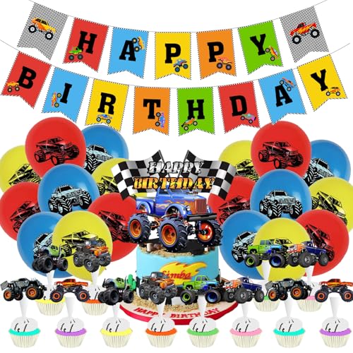 Lastwagen Geburtstagsdeko Truck,Monstertruck-Ballon-Set Lkw Luftballons Monster Kindergeburtstag Monster Lkw Truck Geburtstag Dekoration Set Geburtstagsfeier Dekoration Flagge Kuchen Topper Ballon Set Lastwagen Geburtstagsdeko Truck,Monstertruck-Ballon-Set Lkw Luftballons Monster Kindergeburtstag Monster Lkw Truck Geburtstag Dekoration Set Geburtstagsfeier Dekoration Flagge Kuchen Topper Ballon Set von OPVXZAD