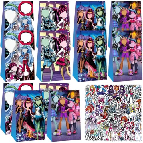 OPVXZAD 12 Stück Monster Girl Tüten Papier Geschenktüte Mit 50 Aufklebe Monster School Candy Tüten Papiertüten Bunt Verwendet für Snacks,Geschenke,Spielzeug OPVXZAD 12 Stück Monster Girl Tüten Papier Geschenktüte Mit 50 Aufklebe Monster School Candy Tüten Papiertüten Bunt Verwendet für Snacks,Geschenke,Spielzeug von OPVXZAD