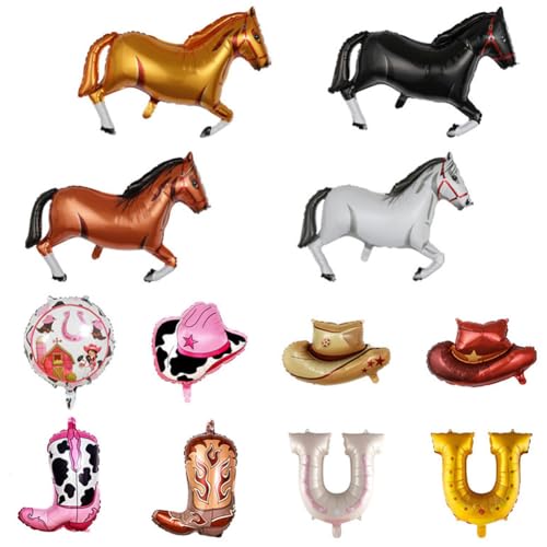 OPVXZAD 12 Stück Pferde Folienballon Cowboy Party Dekoration Luftballons Giant Pferd Ballon Enthält Pferd Cowboy-Stiefel Hüte Cowboy Print Runde Luftballons Cowboy Thematische Party-Deko OPVXZAD 12 Stück Pferde Folienballon Cowboy Party Dekoration Luftballons Giant Pferd Ballon Enthält Pferd Cowboy-Stiefel Hüte Cowboy Print Runde Luftballons Cowboy Thematische Party-Deko von OPVXZAD