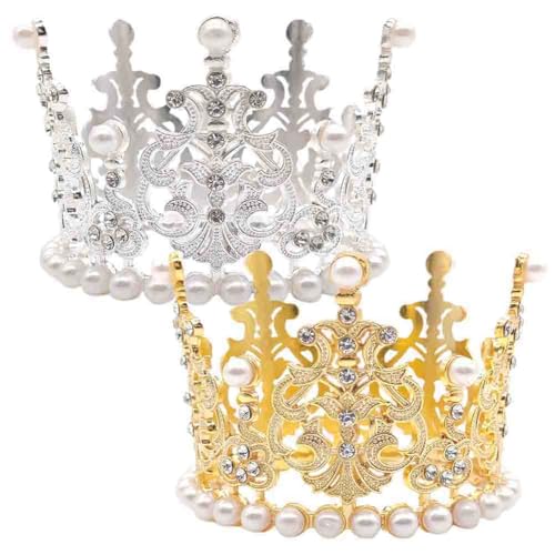OPVXZAD 2 Stücke Silber&Gold Kuchen Top Perle Prinzessin Krone Dekoration Kleine Krönchen Tortenaufsatz Mini Tiara Perle Krone für KinderGeburtstag Party Thema Geburtstagsfeier Jubiläum OPVXZAD 2 Stücke Silber&Gold Kuchen Top Perle Prinzessin Krone Dekoration Kleine Krönchen Tortenaufsatz Mini Tiara Perle Krone für KinderGeburtstag Party Thema Geburtstagsfeier Jubiläum von OPVXZAD