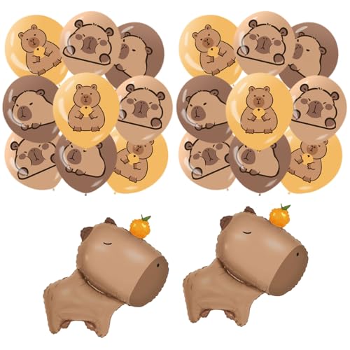 OPVXZAD 20Pcs Capybara Folienballons Capybara Geburtstag Luftballons Capybara Party Ballons Cartoon Animal Balloon Set für Kinder Geburtstag Party Dekoration OPVXZAD 20Pcs Capybara Folienballons Capybara Geburtstag Luftballons Capybara Party Ballons Cartoon Animal Balloon Set für Kinder Geburtstag Party Dekoration von OPVXZAD