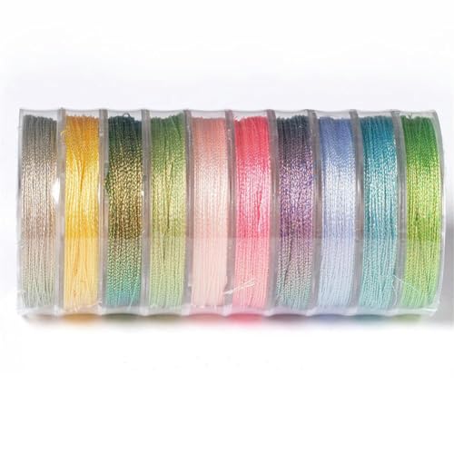 0,3 mm Farbverlaufsfaden Schnüre Seil Makramee-Schnur für DIY-Quasten, Perlen, Shamballa-Armband, Halskette, geflochtene Schnur 0,3 mm Farbverlaufsfaden Schnüre Seil Makramee-Schnur für DIY-Quasten, Perlen, Shamballa-Armband, Halskette, geflochtene Schnur von OPica