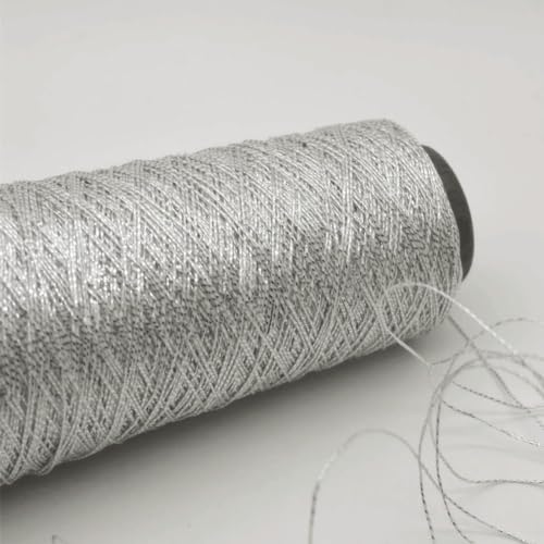 200 g Glitzergarn für Häkeltaschen, Silber- und Goldgarn, metallisches Garn, Kunst-DIY-Taschengarn, Häkelgarn von OPica