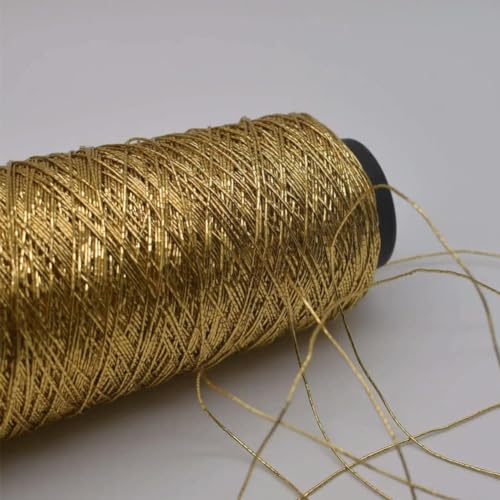 200 g Glitzergarn für Häkeltaschen, Silber- und Goldgarn, metallisches Garn, Kunst-DIY-Taschengarn, Häkelgarn von OPica
