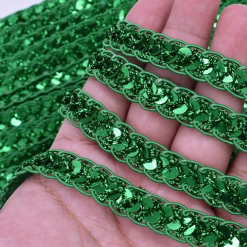 OPica 12 Yds Pailletten-Spitzenbänder, goldfarbenes geflochtenes Band, Häkel-Kostüme, Borten, appliziertes Nähen, Bekleidungsband, 1,2 cm OPica 12 Yds Pailletten-Spitzenbänder, goldfarbenes geflochtenes Band, Häkel-Kostüme, Borten, appliziertes Nähen, Bekleidungsband, 1,2 cm von OPica