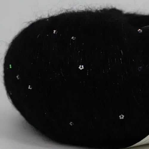 OPica 25G Tenacity Pailletten Mohair-Garn, weiches, dünnes Wollgarn zum Handstricken, Seidenfaden, modische Spandex-Garne OPica 25G Tenacity Pailletten Mohair-Garn, weiches, dünnes Wollgarn zum Handstricken, Seidenfaden, modische Spandex-Garne von OPica