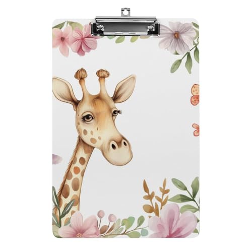 Acryl Klemmbretter Aquarell Giraffe Floral Blumen Office File Folders Platte Klemmbrett Für Das Schreiben Malerei Acryl Klemmbretter Aquarell Giraffe Floral Blumen Office File Folders Platte Klemmbrett Für Das Schreiben Malerei von OQPDONCWR