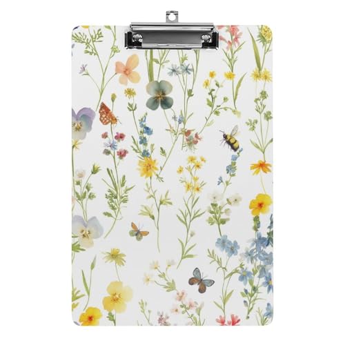 Acryl Klemmbretter Aquarell-Wildblumen-Muster Office File Folders Platte Klemmbrett Für Das Schreiben Malerei Acryl Klemmbretter Aquarell-Wildblumen-Muster Office File Folders Platte Klemmbrett Für Das Schreiben Malerei von OQPDONCWR