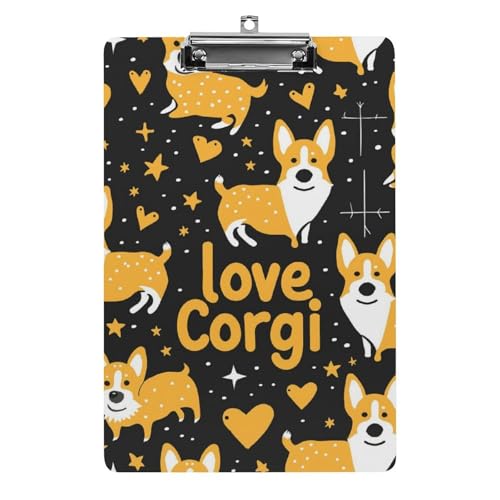 Acryl Klemmbretter Corgi Liebessterne Muster Office File Folders Platte Klemmbrett Für Das Schreiben Malerei Acryl Klemmbretter Corgi Liebessterne Muster Office File Folders Platte Klemmbrett Für Das Schreiben Malerei von OQPDONCWR