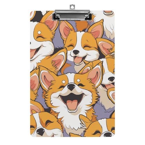 Acryl Klemmbretter Corgis Hunde Muster Office File Folders Platte Klemmbrett Für Das Schreiben Malerei von OQPDONCWR