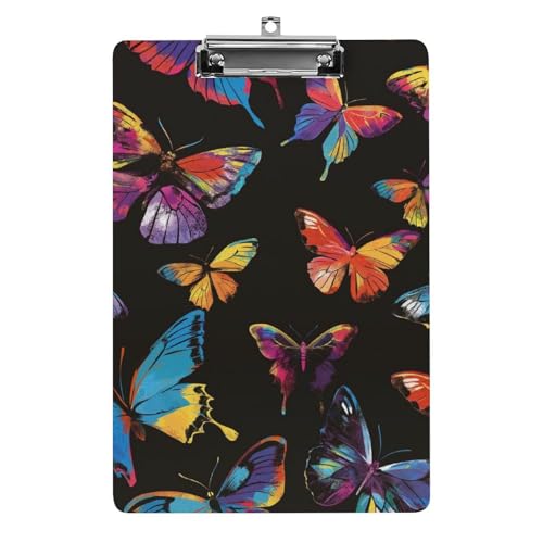 Acryl Klemmbretter Farbenfrohe Schmetterlinge Muster Office File Folders Platte Klemmbrett Für Das Schreiben Malerei Acryl Klemmbretter Farbenfrohe Schmetterlinge Muster Office File Folders Platte Klemmbrett Für Das Schreiben Malerei von OQPDONCWR