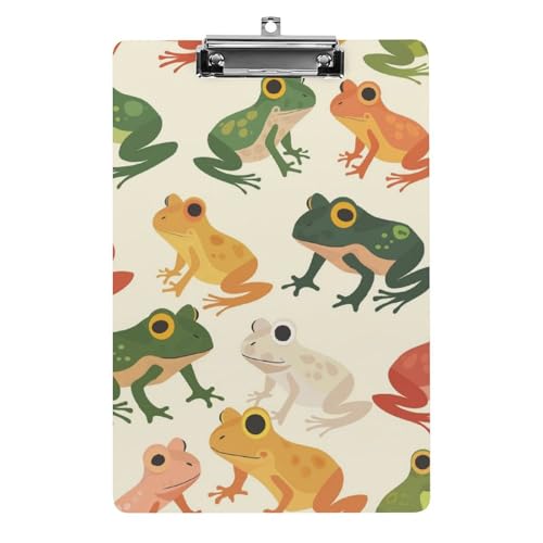 Acryl Klemmbretter Frösche Muster Cute Colorful Office File Folders Platte Klemmbrett Für Das Schreiben Malerei von OQPDONCWR
