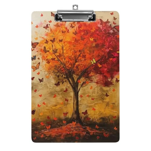 Acryl Klemmbretter Herbstbaum Schmetterling Orange Office File Folders Platte Klemmbrett Für Das Schreiben Malerei Acryl Klemmbretter Herbstbaum Schmetterling Orange Office File Folders Platte Klemmbrett Für Das Schreiben Malerei von OQPDONCWR