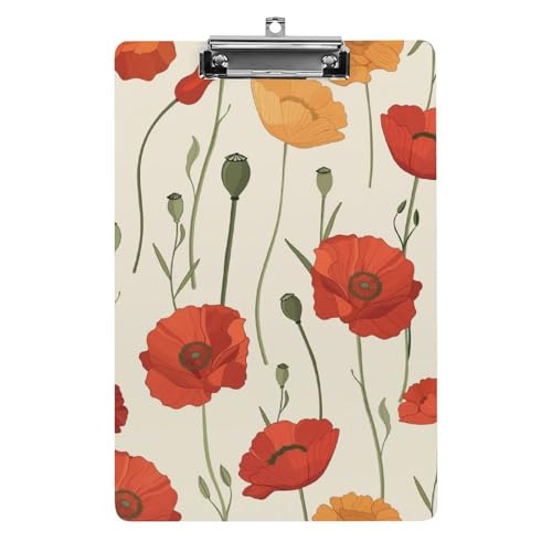 Acryl Klemmbretter Mohnblumen Blüte Blumen Rot Und Orange Office File Folders Platte Klemmbrett Für Das Schreiben Malerei Acryl Klemmbretter Mohnblumen Blüte Blumen Rot Und Orange Office File Folders Platte Klemmbrett Für Das Schreiben Malerei von OQPDONCWR
