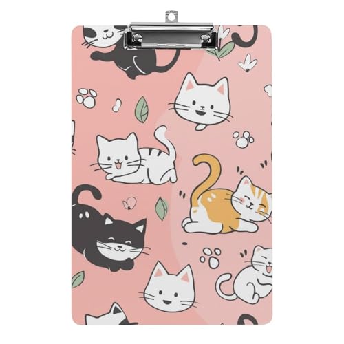 Acryl Klemmbretter Niedliche Katzen Muster Office File Folders Platte Klemmbrett Für Das Schreiben Malerei Acryl Klemmbretter Niedliche Katzen Muster Office File Folders Platte Klemmbrett Für Das Schreiben Malerei von OQPDONCWR