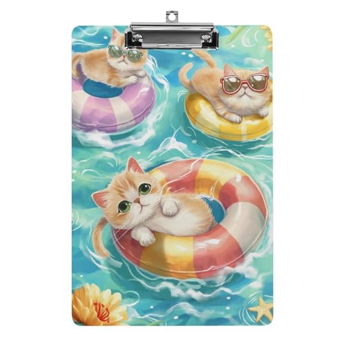 Acryl Klemmbretter Niedliche Katzen Schwimmen Blumen Muster Office File Folders Platte Klemmbrett Für Das Schreiben Malerei Acryl Klemmbretter Niedliche Katzen Schwimmen Blumen Muster Office File Folders Platte Klemmbrett Für Das Schreiben Malerei von OQPDONCWR