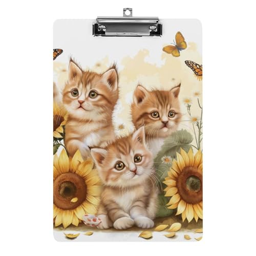Acryl Klemmbretter Niedliche Katzen Sonnenblumen Blüte Und Schmetterlinge Office File Folders Platte Klemmbrett Für Das Schreiben Malerei Acryl Klemmbretter Niedliche Katzen Sonnenblumen Blüte Und Schmetterlinge Office File Folders Platte Klemmbrett Für Das Schreiben Malerei von OQPDONCWR