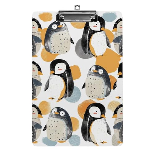 Acryl Klemmbretter Niedliche Pinguine Muster Office File Folders Platte Klemmbrett Für Das Schreiben Malerei von OQPDONCWR