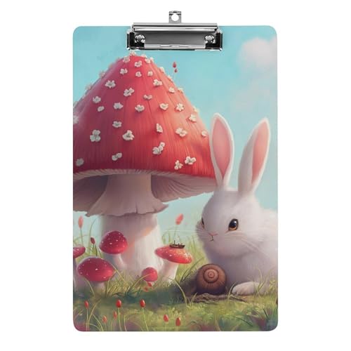 Acryl Klemmbretter Niedlicher Hase Pilz Druck Office File Folders Platte Klemmbrett Für Das Schreiben Malerei von OQPDONCWR