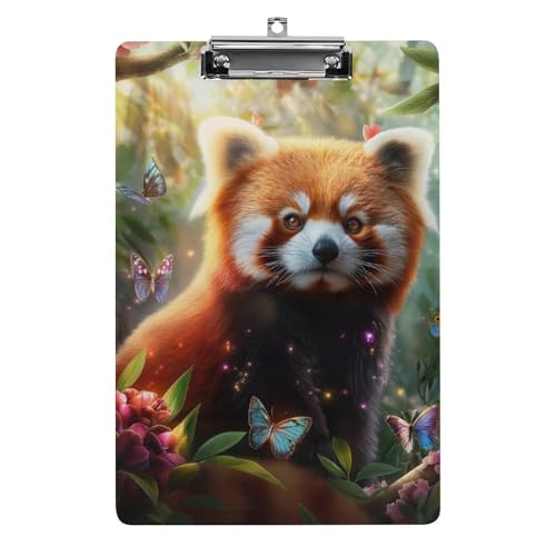 Acryl Klemmbretter Niedlicher Roter Panda Wald Schmetterling Muster Office File Folders Platte Klemmbrett Für Das Schreiben Malerei Acryl Klemmbretter Niedlicher Roter Panda Wald Schmetterling Muster Office File Folders Platte Klemmbrett Für Das Schreiben Malerei von OQPDONCWR