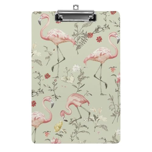 Acryl Klemmbretter Pinke Flamingos Tropische Blumen Office File Folders Platte Klemmbrett Für Das Schreiben Malerei Acryl Klemmbretter Pinke Flamingos Tropische Blumen Office File Folders Platte Klemmbrett Für Das Schreiben Malerei von OQPDONCWR