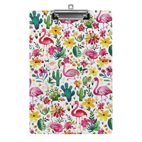 Acryl Klemmbretter Rosa Flamingos Kakteen Muster Office File Folders Platte Klemmbrett Für Das Schreiben Malerei Acryl Klemmbretter Rosa Flamingos Kakteen Muster Office File Folders Platte Klemmbrett Für Das Schreiben Malerei von OQPDONCWR
