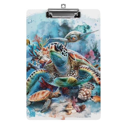 Acryl Klemmbretter Schildkröten Fisch Ozean Landschaft Office File Folders Platte Klemmbrett Für Das Schreiben Malerei Acryl Klemmbretter Schildkröten Fisch Ozean Landschaft Office File Folders Platte Klemmbrett Für Das Schreiben Malerei von OQPDONCWR