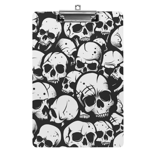 Acryl Klemmbretter Schwarzer Und Weißer Totenkopf Muster Office File Folders Platte Klemmbrett Für Das Schreiben Malerei Acryl Klemmbretter Schwarzer Und Weißer Totenkopf Muster Office File Folders Platte Klemmbrett Für Das Schreiben Malerei von OQPDONCWR
