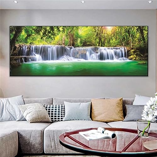 DIY 5D Diamond Painting Set, Diamant Painting Bilder, Square drill Wasserfall Wald 40x120cm 5D Diamant Malerei, Crystal Strass Stickerei Cross Stickerei Malerei Kit für Home Wall Décor Büro Dekoration DIY 5D Diamond Painting Set, Diamant Painting Bilder, Square drill Wasserfall Wald 40x120cm 5D Diamant Malerei, Crystal Strass Stickerei Cross Stickerei Malerei Kit für Home Wall Décor Büro Dekoration von ORBANA