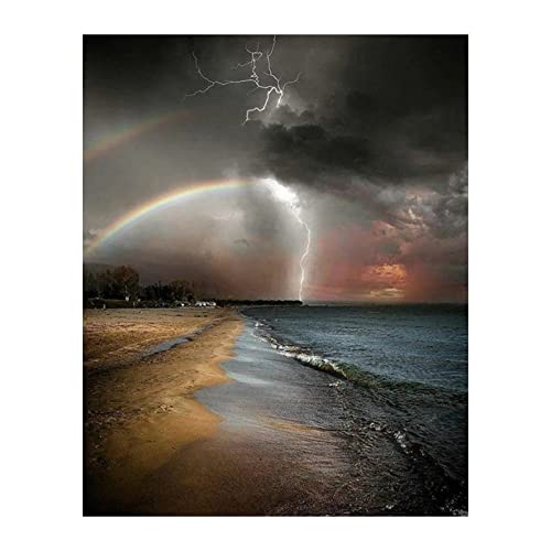 ORBANA 5D Diamond Painting Bilder Blitz-Regenbogen-Landschaft 30x45cm Diamant Painting Malen nach Zahlen Set Full Drill Crystal Rhinestones Kreuzstich Arts Crafts for Home Wand Dekoration Geschenk ORBANA 5D Diamond Painting Bilder Blitz-Regenbogen-Landschaft 30x45cm Diamant Painting Malen nach Zahlen Set Full Drill Crystal Rhinestones Kreuzstich Arts Crafts for Home Wand Dekoration Geschenk von ORBANA