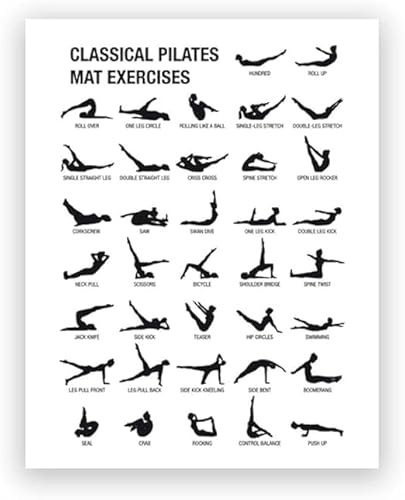 ORCOW Pilates-Workout-Chart-Poster, Wandkunst, Leinwanddrucke, Yoga-Raum-Wanddekoration, Pilates-Geschenk, Bodybuilding-Leitfaden, Fitness-Studio, Malerei, Bild, Poster und Drucke, 50 x 70 cm ORCOW Pilates-Workout-Chart-Poster, Wandkunst, Leinwanddrucke, Yoga-Raum-Wanddekoration, Pilates-Geschenk, Bodybuilding-Leitfaden, Fitness-Studio, Malerei, Bild, Poster und Drucke, 50 x 70 cm von ORCOW